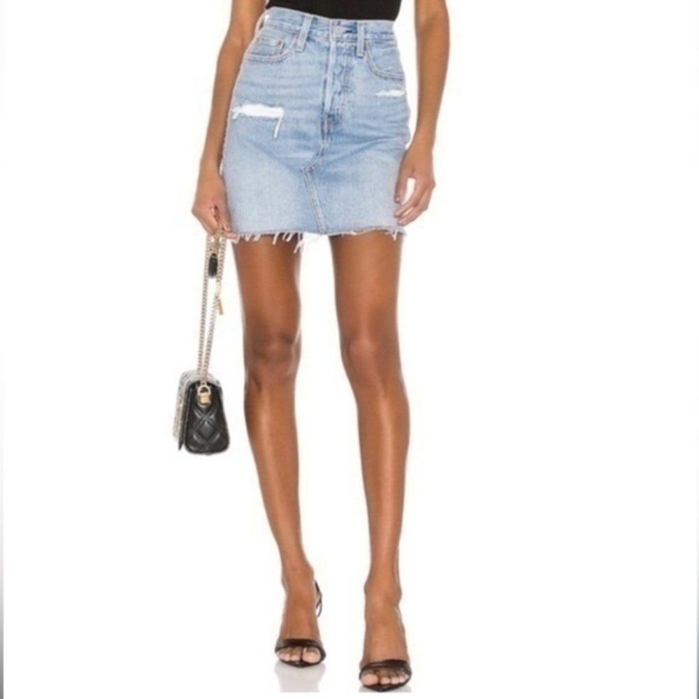 Levi's High Rise Deconstructed Skirt